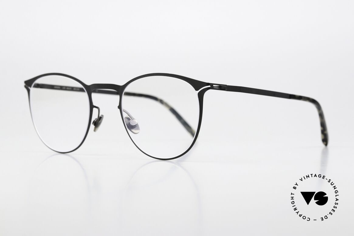 Mykita Malte Lite Collection Panto Metall, color 002 = 'Classic Black' (Damen- u. Herrenbrille), Passend für Herren und Damen