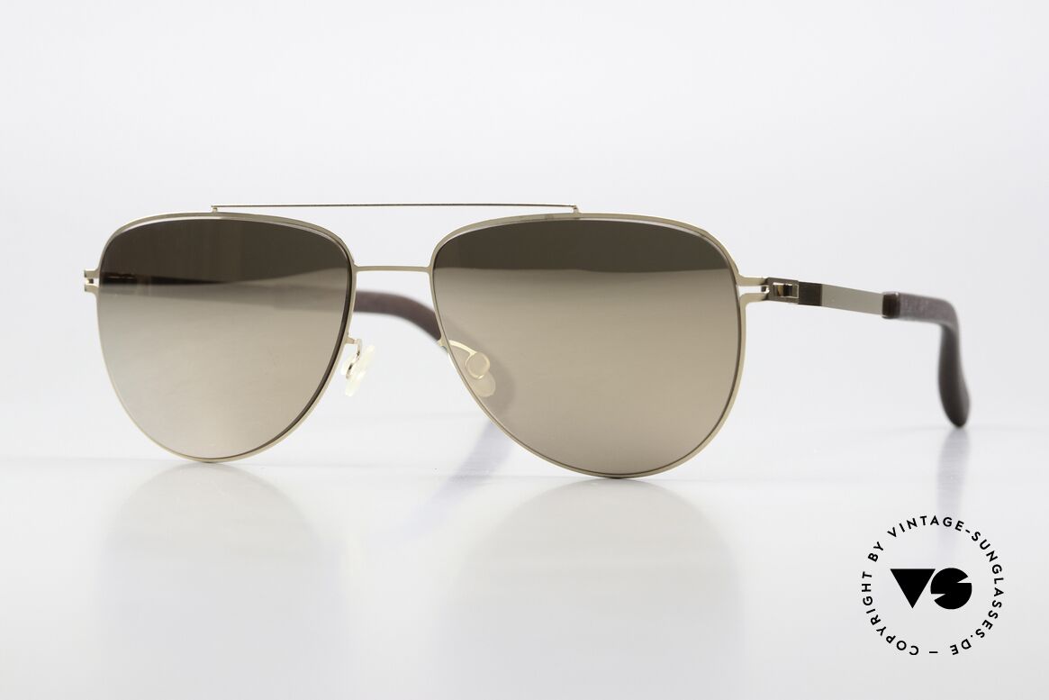 Mykita Mylon Leaf Gold Verspiegelte Gläser, rare Mykita Mylon HYBRID Sonnenbrille; LEAF, Passend für Herren und Damen