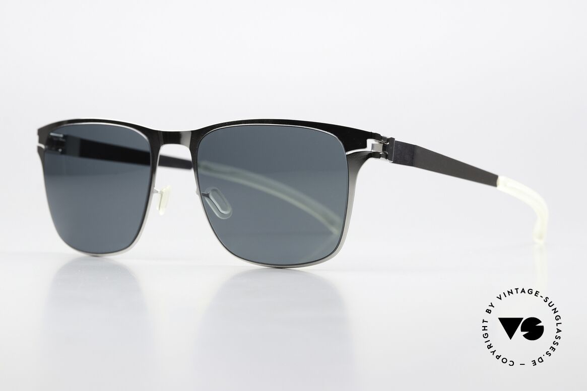 Mykita Kubick Polarisierendes Sonnenglas, col. "Shiny Silver" mit polarisierenden Sonnengläsern, Passend für Herren