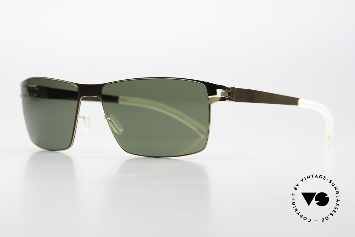 Mykita Pierce Polarisierende Sonnenbrille, col. "Glossy Gold" mit polarisierenden Sonnengläsern, Passend für Herren