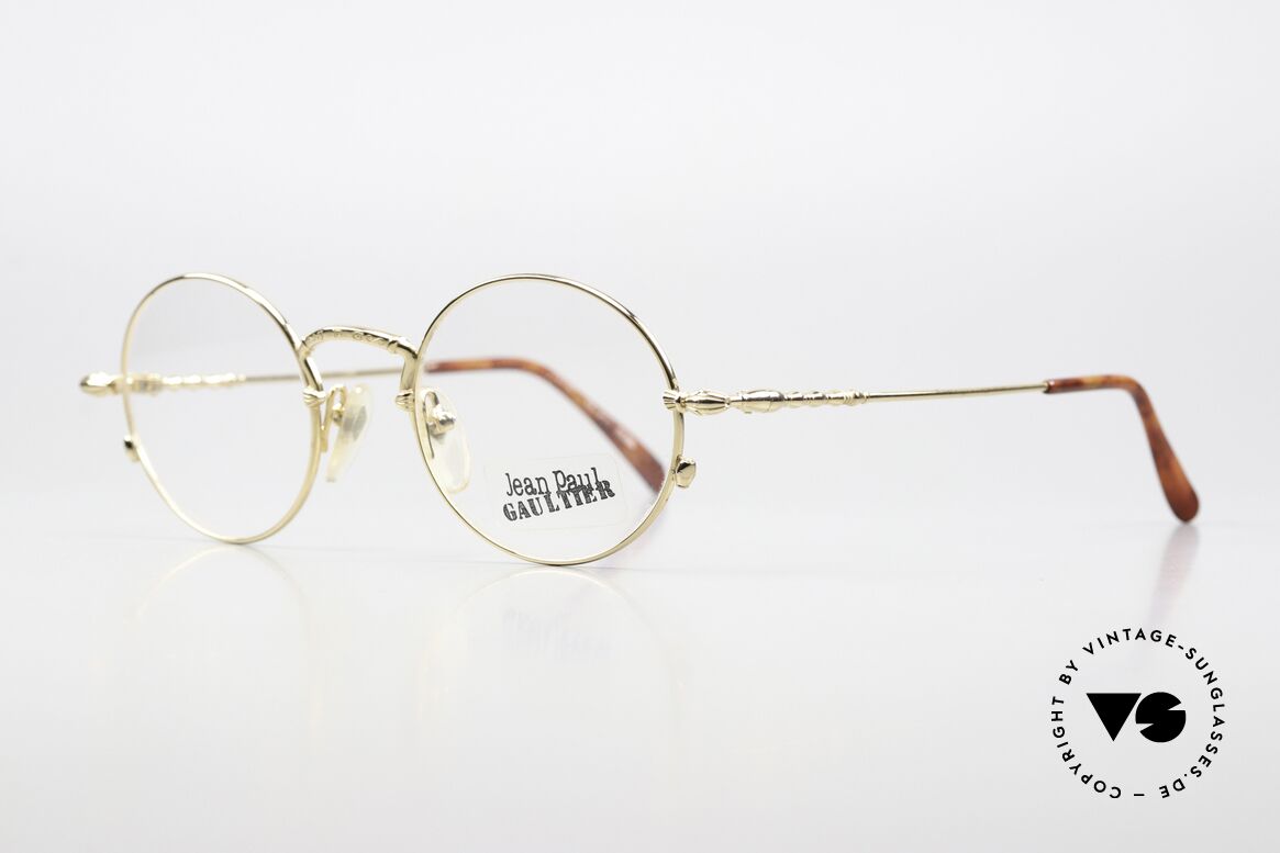 Jean Paul Gaultier 55-4171 Rare Vintage Brille von 1996, 22kt vergoldetes Designerstück für Damen und Herren, Passend für Herren und Damen