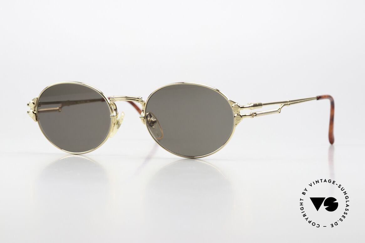 Jean Paul Gaultier 55-4173 Ovale Vintage Sonnenbrille, einzigartige Jean Paul Gaultier Designersonnenbrille, Passend für Herren und Damen