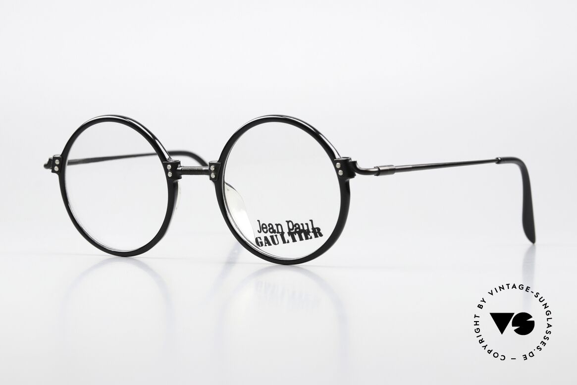 Jean Paul Gaultier 55-7261 Vintage Brille Rund 1991, rundes 1990er Jahre Design von Jean Paul Gaultier, Passend für Herren und Damen