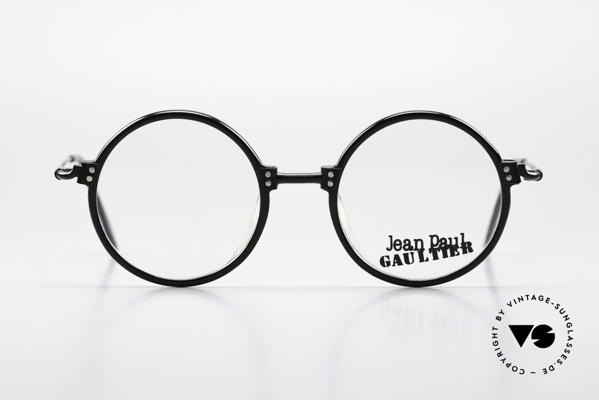 Jean Paul Gaultier 55-7261 Vintage Brille Rund 1991, rare Designer-Brille; wirklich leicht und komfortabel, Passend für Herren und Damen
