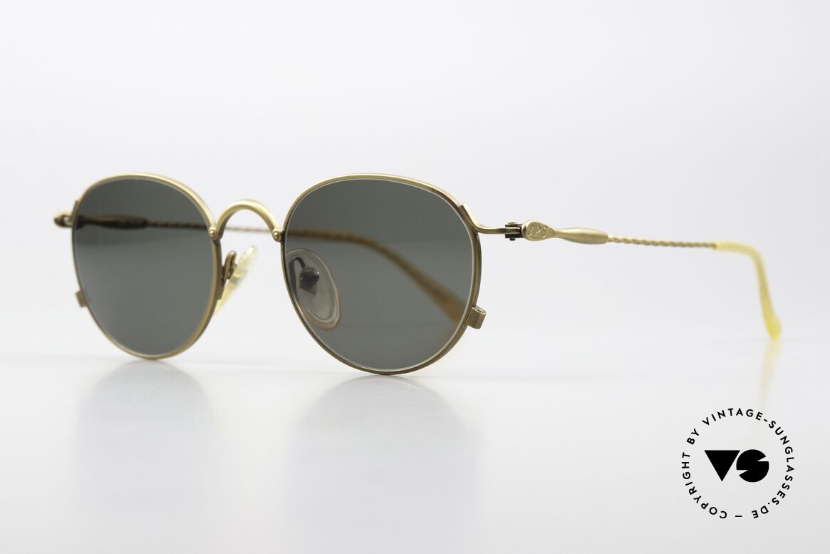 Jean Paul Gaultier 55-2172 90er Brille Made In Japan, mattgoldenes 90er Jahre Unikat in TOP-Qualität, Passend für Herren und Damen