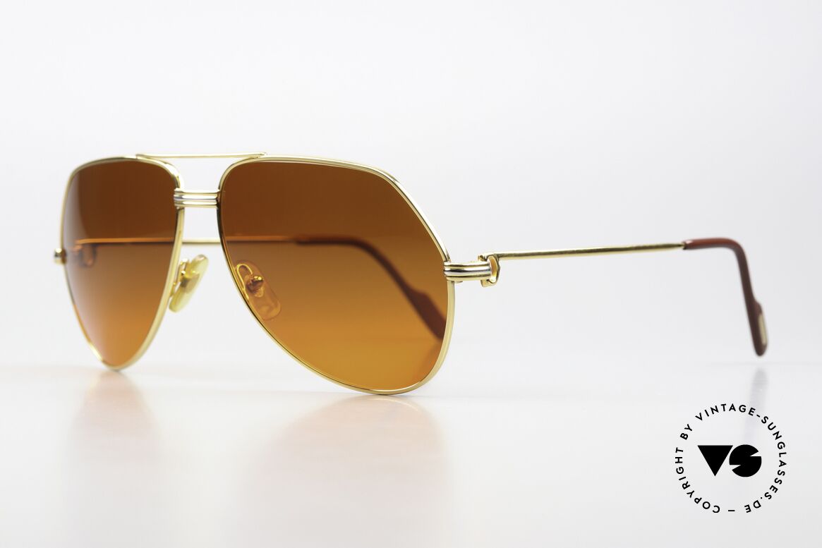 Cartier Vendome LC - L 80er Brille Promi Modell, dieses Modell mit LC-Dekor in LARGE Größe 62-14, 140, Passend für Herren und Damen