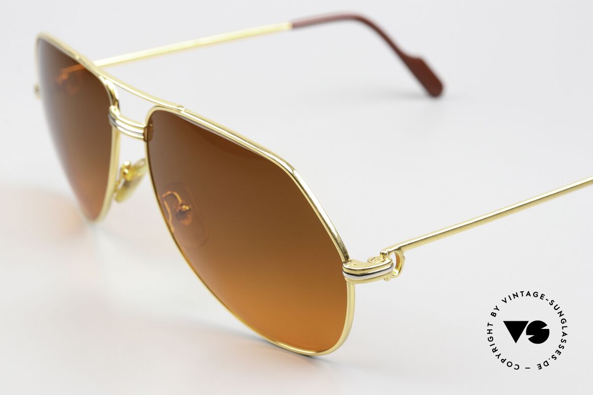 Cartier Vendome LC - L 80er Brille Promi Modell, ultra rare, neue 'SUNSET customized' Verlaufsgläser, Passend für Herren und Damen
