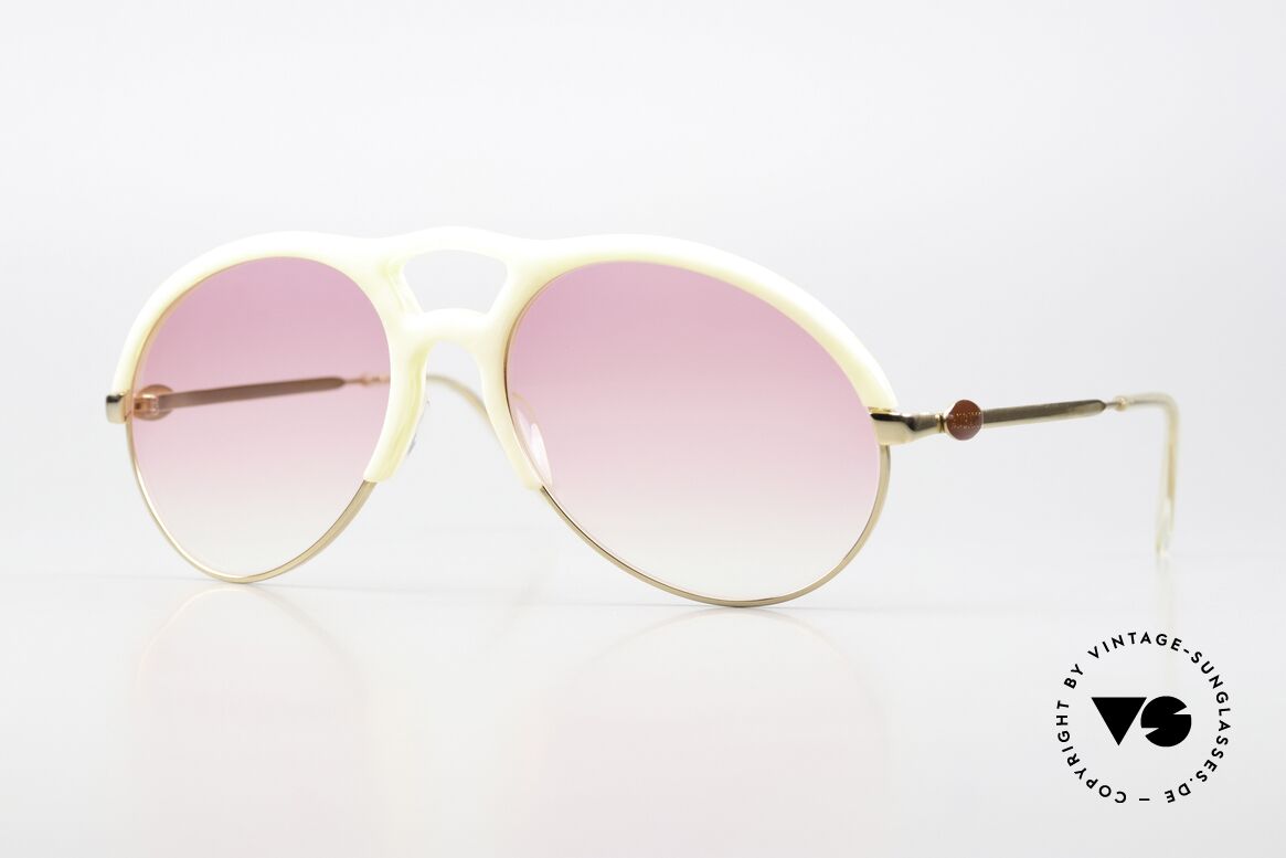 Bugatti 64936 Elfenbein Optik 70er Brille, sehr, sehr edle Bugatti vintage Luxus-Sonnenbrille, Passend für Herren
