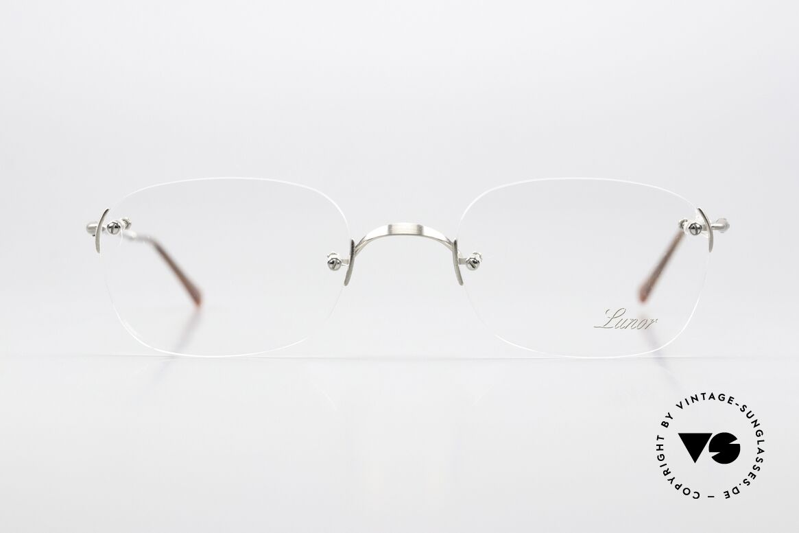 Lunor Classic Anatomic Vintage Brille Randlos Unisex, PPs = Legierung: platin-plattiert satin (glänzt matt), Passend für Herren und Damen