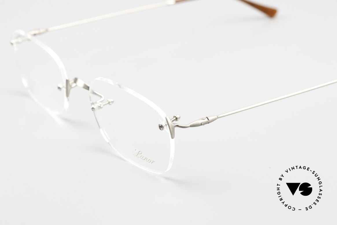 Lunor Classic Anatomic Vintage Brille Randlos Unisex, Glasform- & Glasgröße sind ggf. vom Optiker änderbar, Passend für Herren und Damen