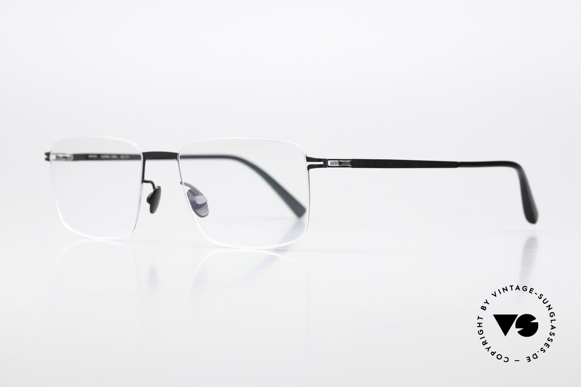 Mykita Nobu Eckige Brille Sehr Klassisch, color code 052 = silver / black (für Damen & Herren), Passend für Herren und Damen