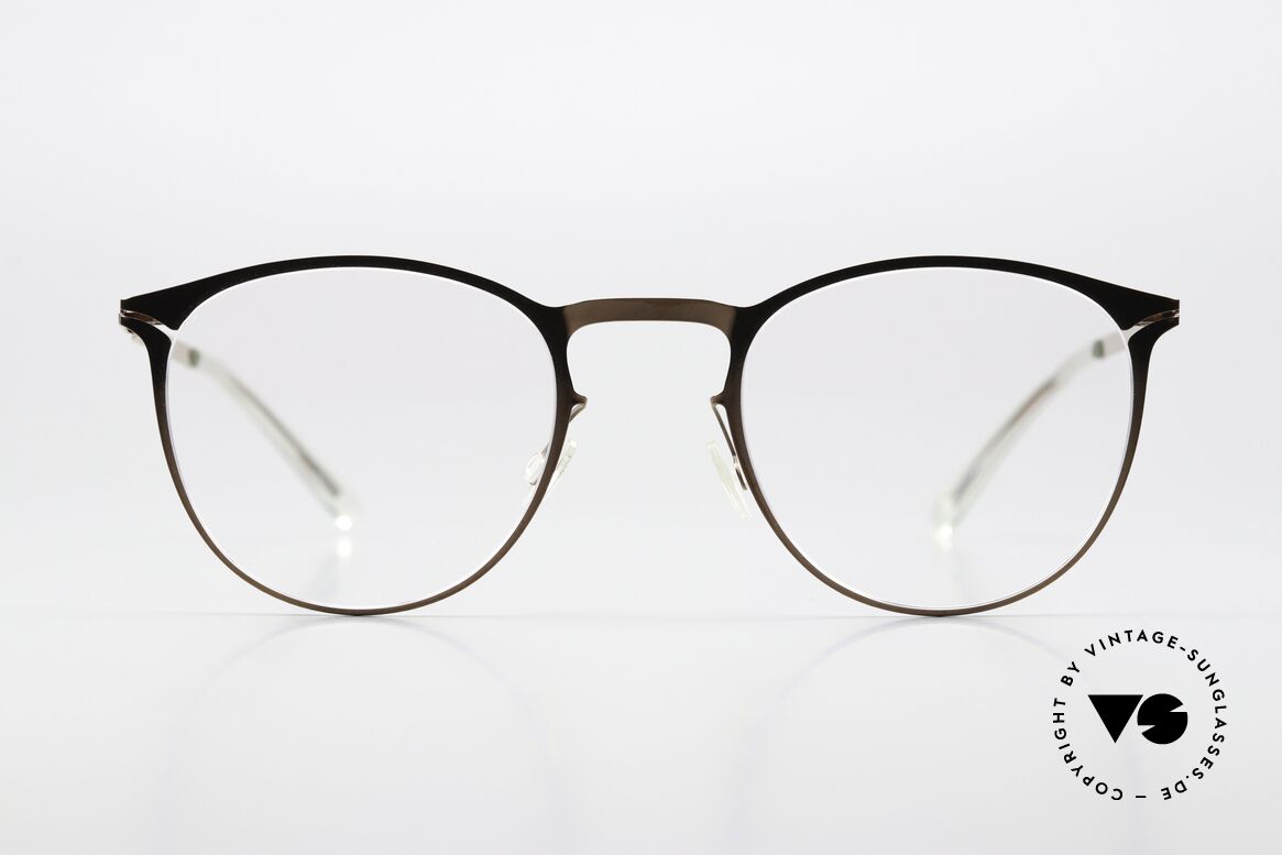 Mykita Malte Pantobrille Shiny Copper, Panto-Brille aus der Lite-Kollektion von 2017-2018, Passend für Herren und Damen