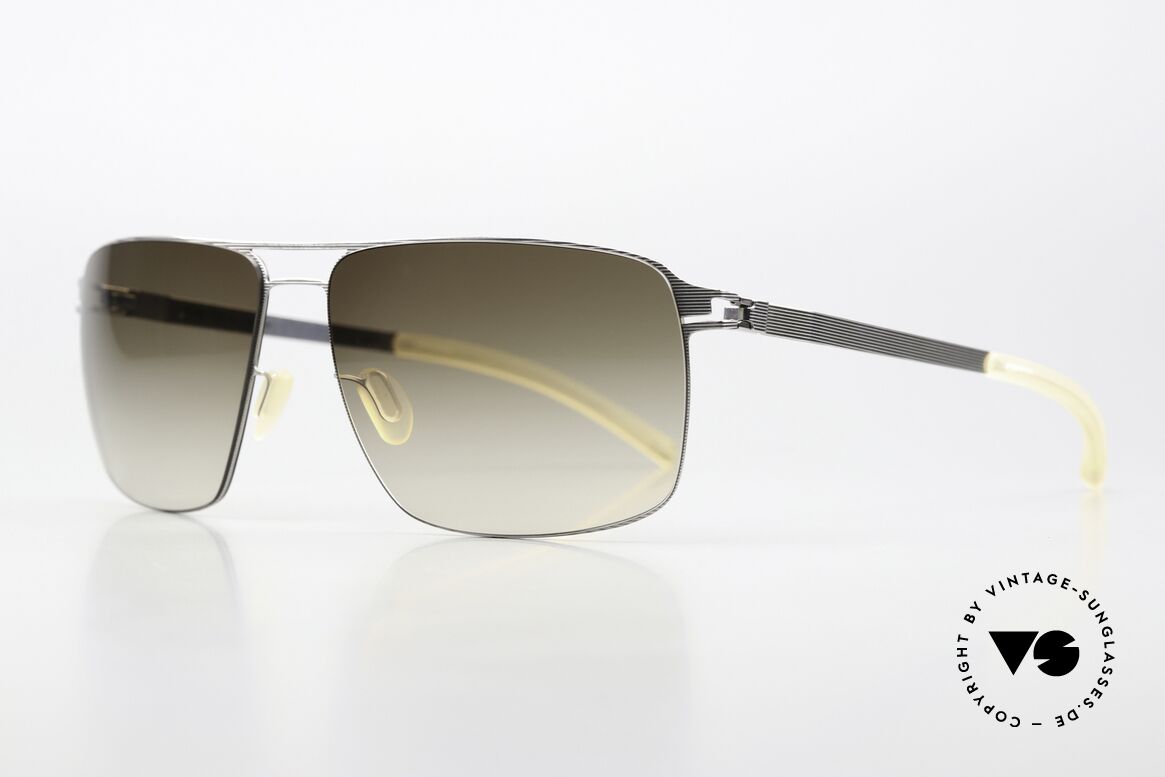 Mykita Owen Sonnenbrille Herren 2009, der Color Code 007 ist = Silver Line / Olive Gradient, Passend für Herren