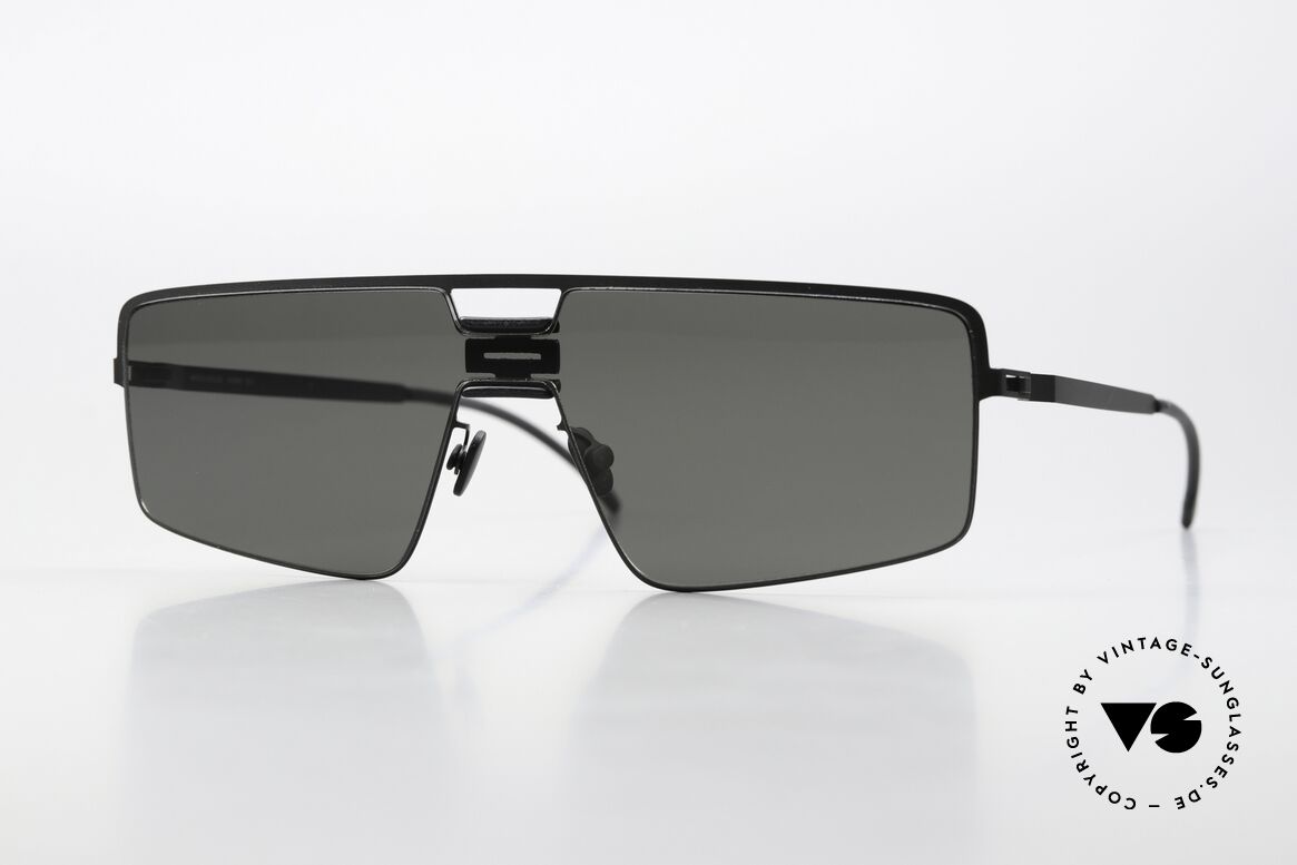 Mykita Mylon Soy Black Pitch Black Dark Grey, Mykita Mylon Hybrid Sonnenbrille; Mod. SOY, Passend für Herren und Damen