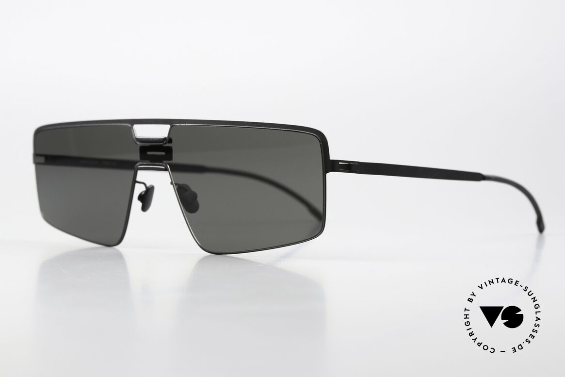 Mykita Mylon Soy Black Pitch Black Dark Grey, 'made in Germany' mit ZEISS Sonnengläsern, Passend für Herren und Damen