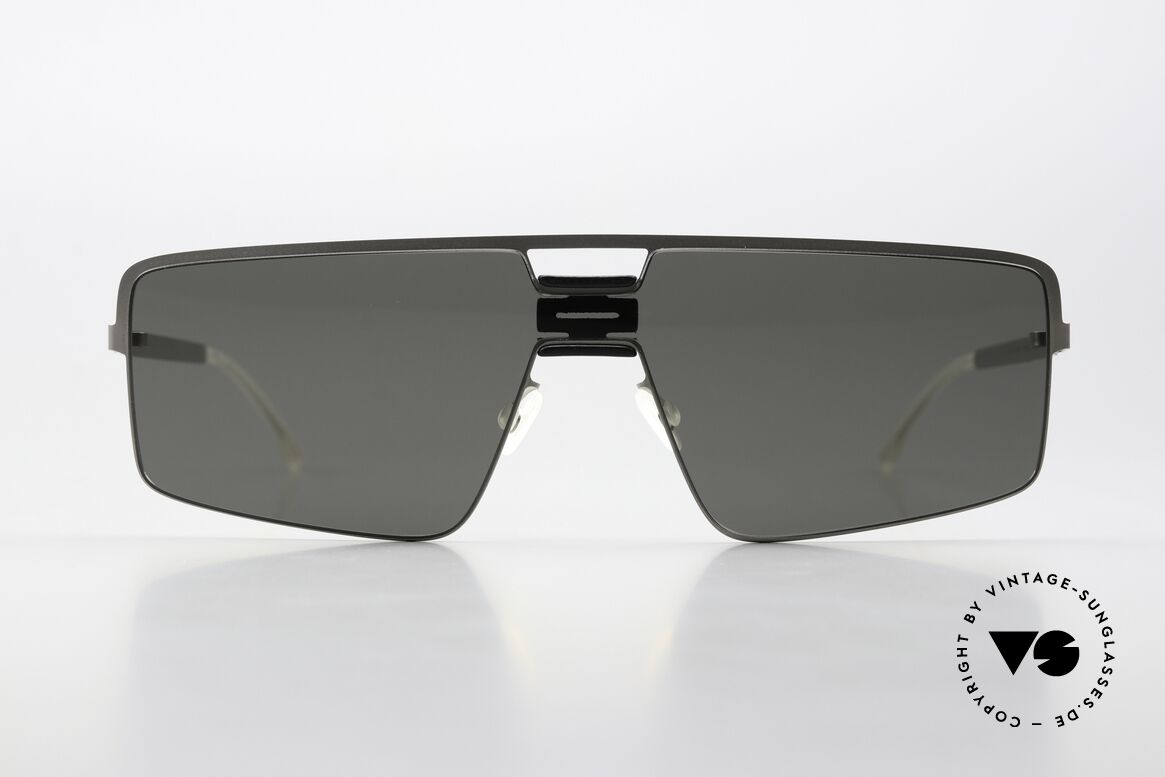 Mykita Mylon Soy High-End Zeiss Sonnengläser, Farbcode 471 'Pitch Black / Matte Silver Grey', Passend für Herren und Damen