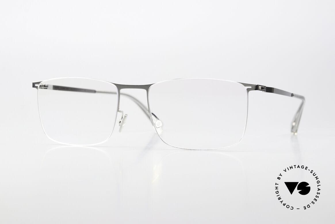 Mykita Takeo Brille Eckig Shiny Silver, Mykita Brille, Modell Takeo, Größe 54-17, col. 051, Passend für Herren und Damen
