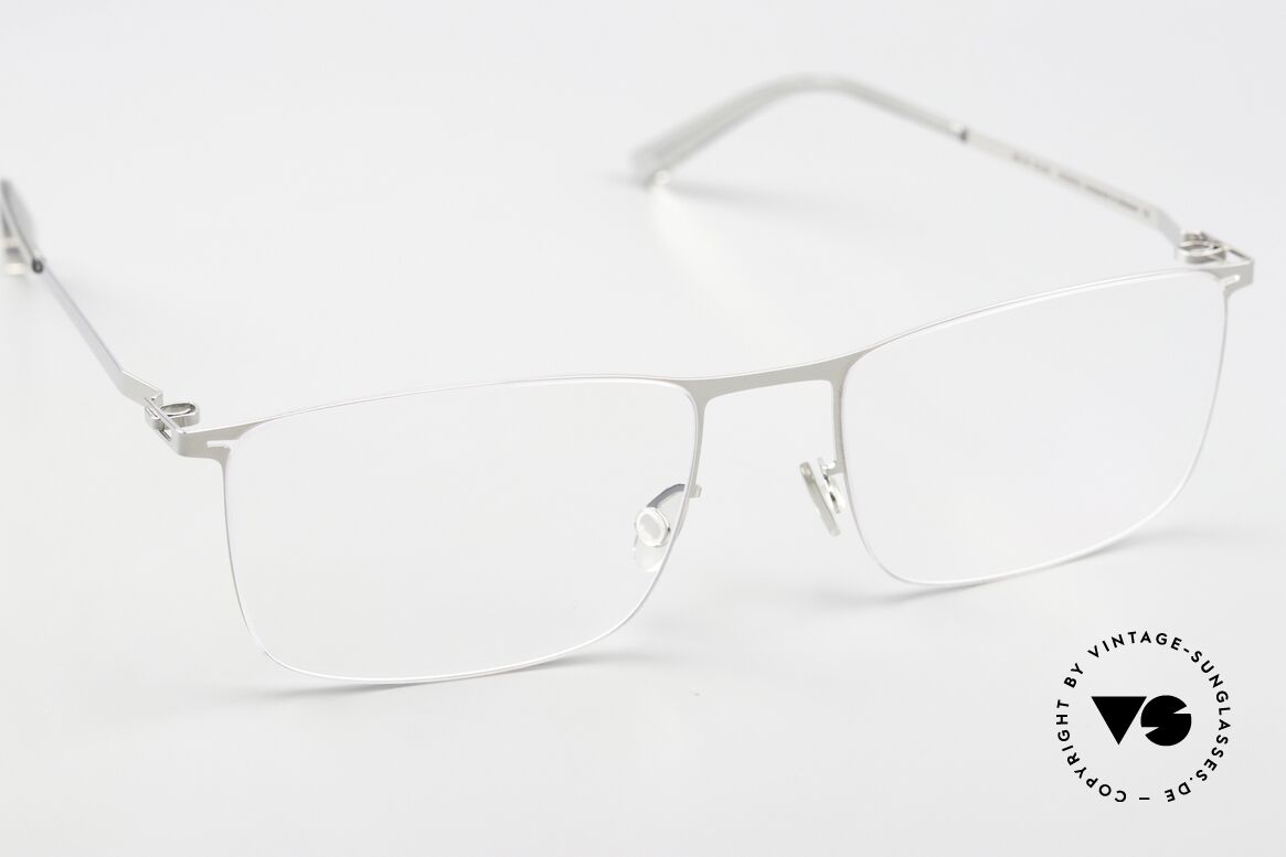 Mykita Takeo Brille Eckig Shiny Silver, ungetragenes Modell; inkl. original Etui von Mykita, Passend für Herren und Damen