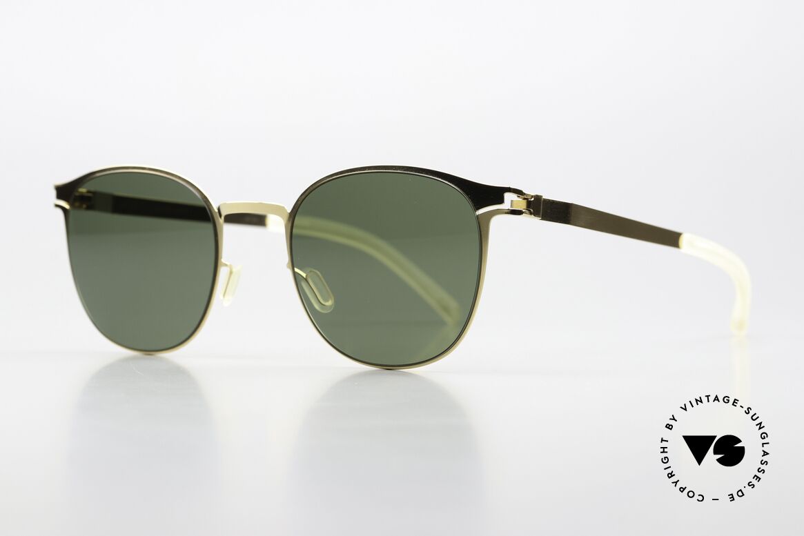 Mykita Timothy Sonnengläser Polarisierend, col. "Glossy Gold" mit polarisierenden Sonnengläsern, Passend für Herren
