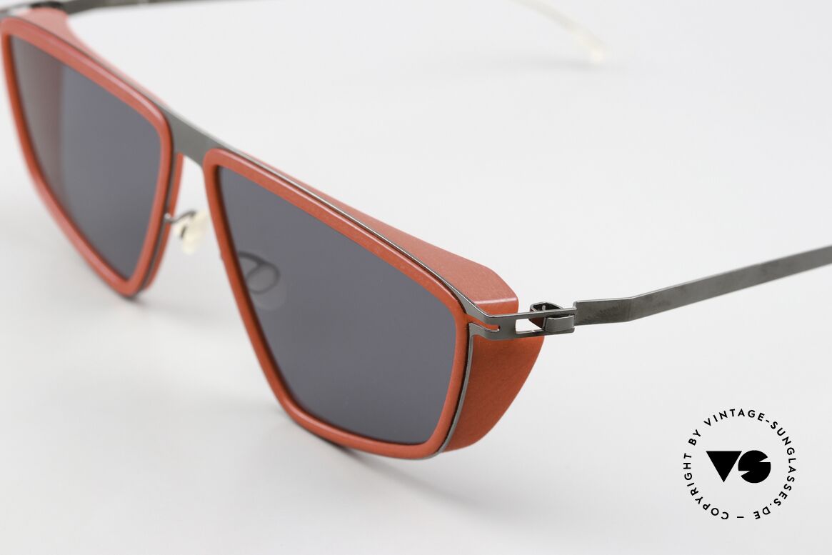 Mykita Mylon Tribe Crimson Red Shiny Graphite, futuristische Designersonnenbrille aus Berlin, Passend für Herren und Damen