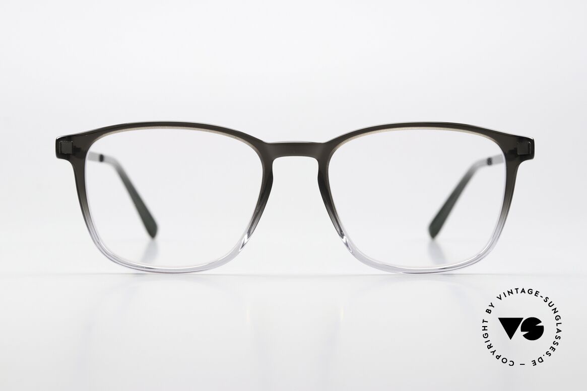 Mykita Tuktu Grey Gradient Shiny Graphite, eckige Brille der LITE-Kollektion (von 2017 bis 2019), Passend für Herren und Damen