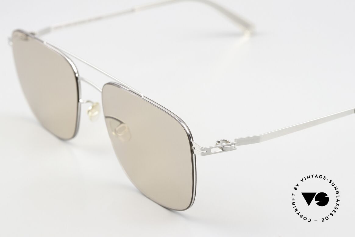 Mykita Yuuto Shiny Silver Soft Brown Solid, wohlbekannte Spitzenqualität, handmade in Germany, Passend für Herren
