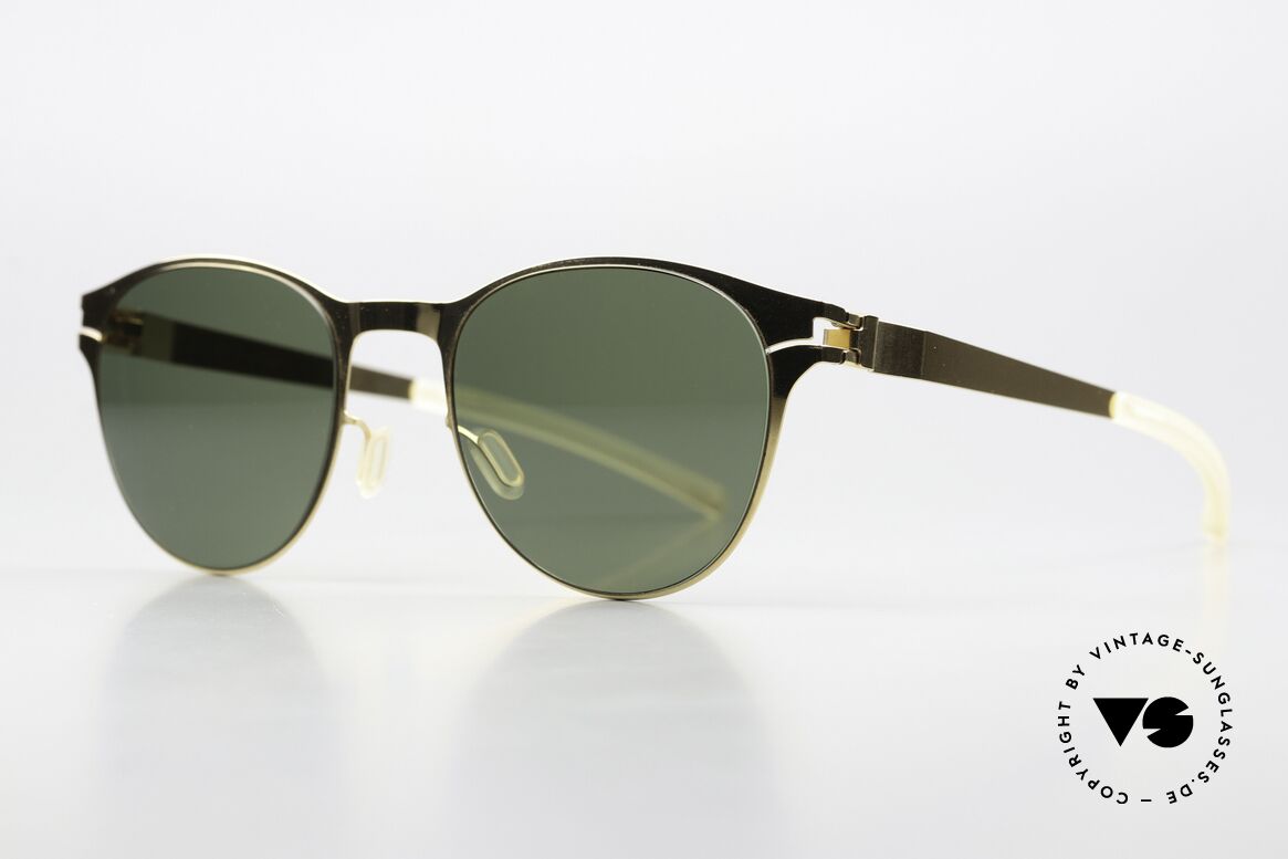 Mykita Zach Sonnengläser Polarisierend, col. "Glossy Gold" mit polarisierenden Sonnengläsern, Passend für Herren und Damen