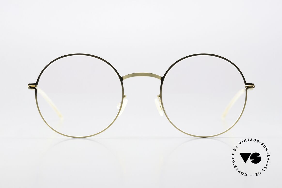 Mykita Pernilla Runder Rahmen Glossy Gold, runde Brille aus der LITE-Kollektion von 2016-2018, Passend für Damen