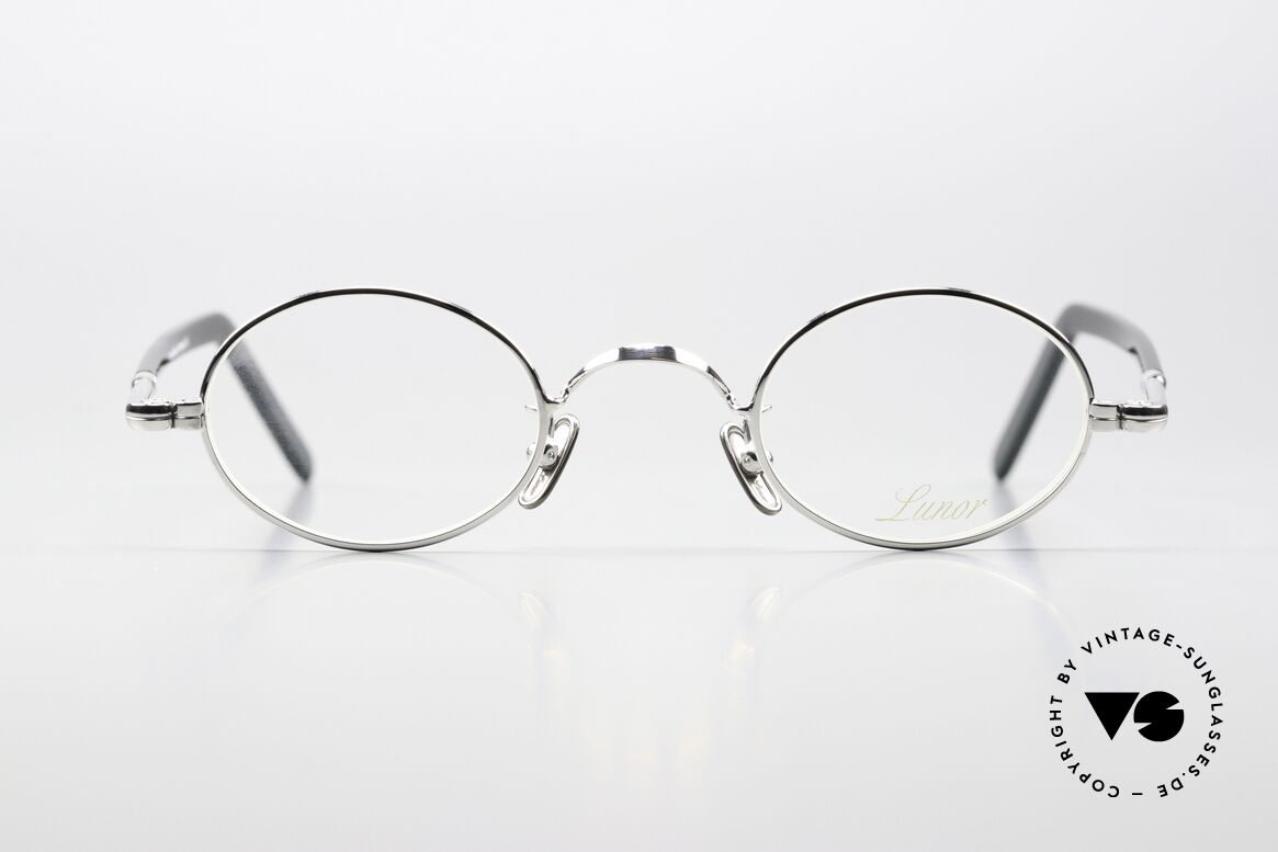 Lunor VA 101 Kleine Ovale Vintage Brille, kleine ovale Lunor Brillenfassung, made in Germany, Passend für Herren und Damen