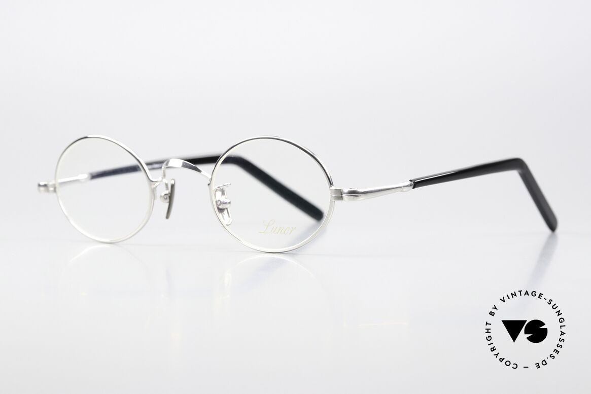 Lunor VA 100 Ovale Brille Platin Plattiert, Lunor ist ehrliches Handwerk mit Liebe zum Detail, Passend für Herren und Damen