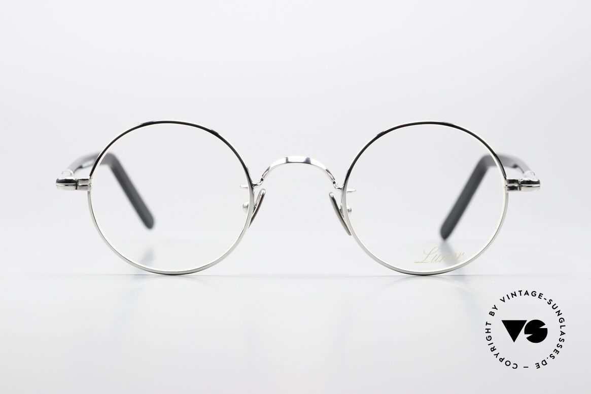 Lunor VA 110 Runde Unisexbrille Platin, Lunor ist ehrliches Handwerk mit Liebe zum Detail, Passend für Herren und Damen