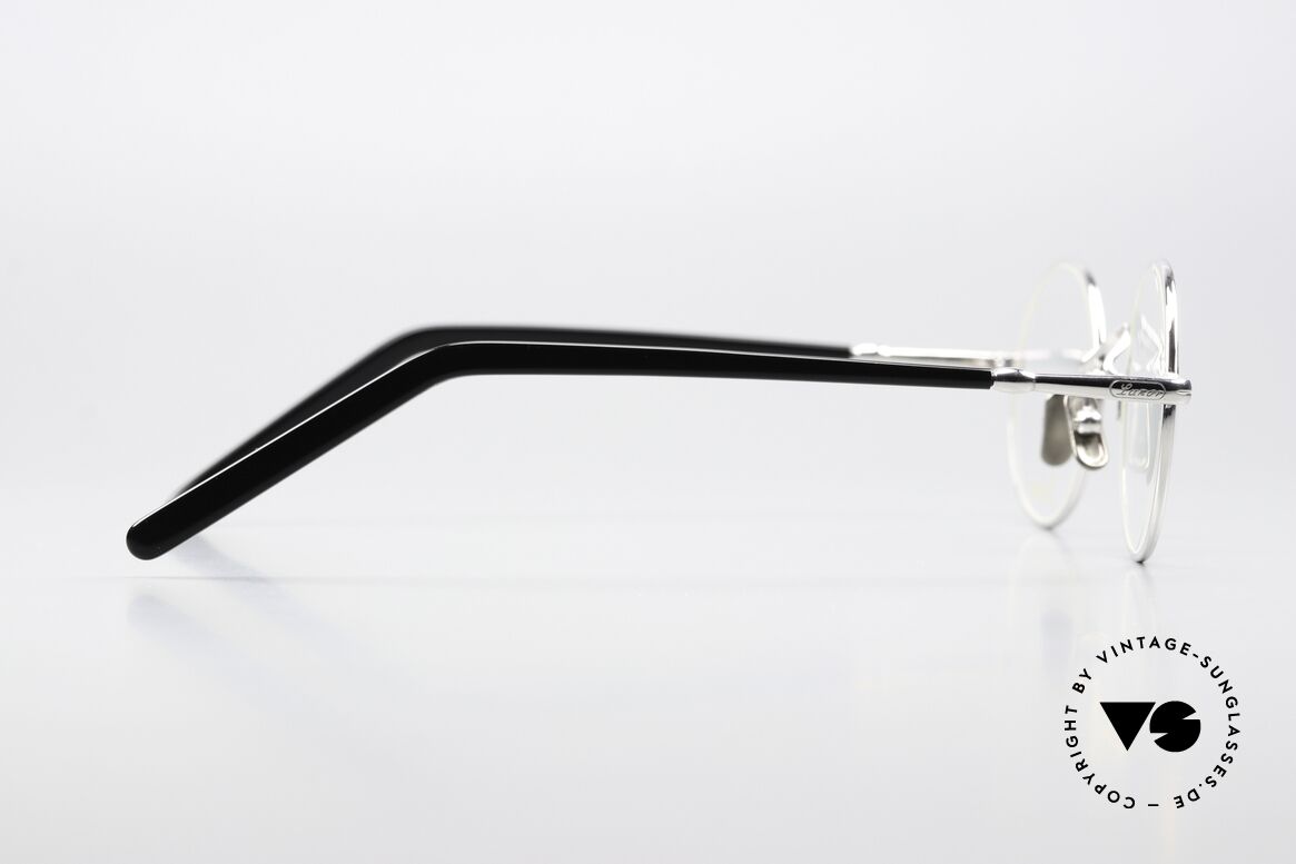 Lunor VA 110 Runde Unisexbrille Platin, Größe: medium, Passend für Herren und Damen