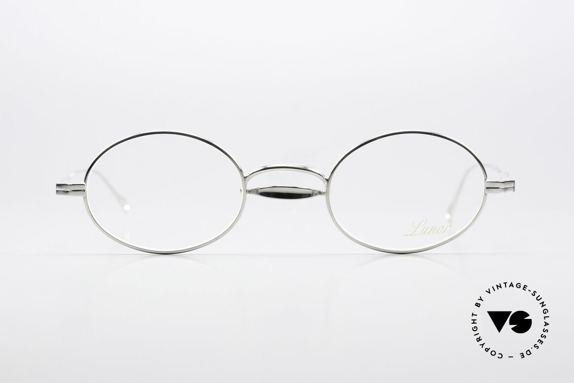 Lunor Swing 33 Oval Ovale Brille Schaukelsteg, Größe 44-25, PP = platin plattiert, mit Swing-Steg, Passend für Herren und Damen