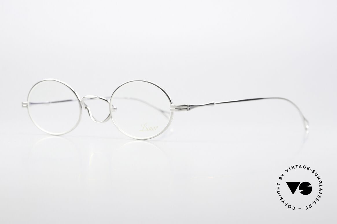 Lunor Swing 33 Oval Ovale Brille Schaukelsteg, Schwenksteg: Hommage an die Brillen von ca. 1900, Passend für Herren und Damen