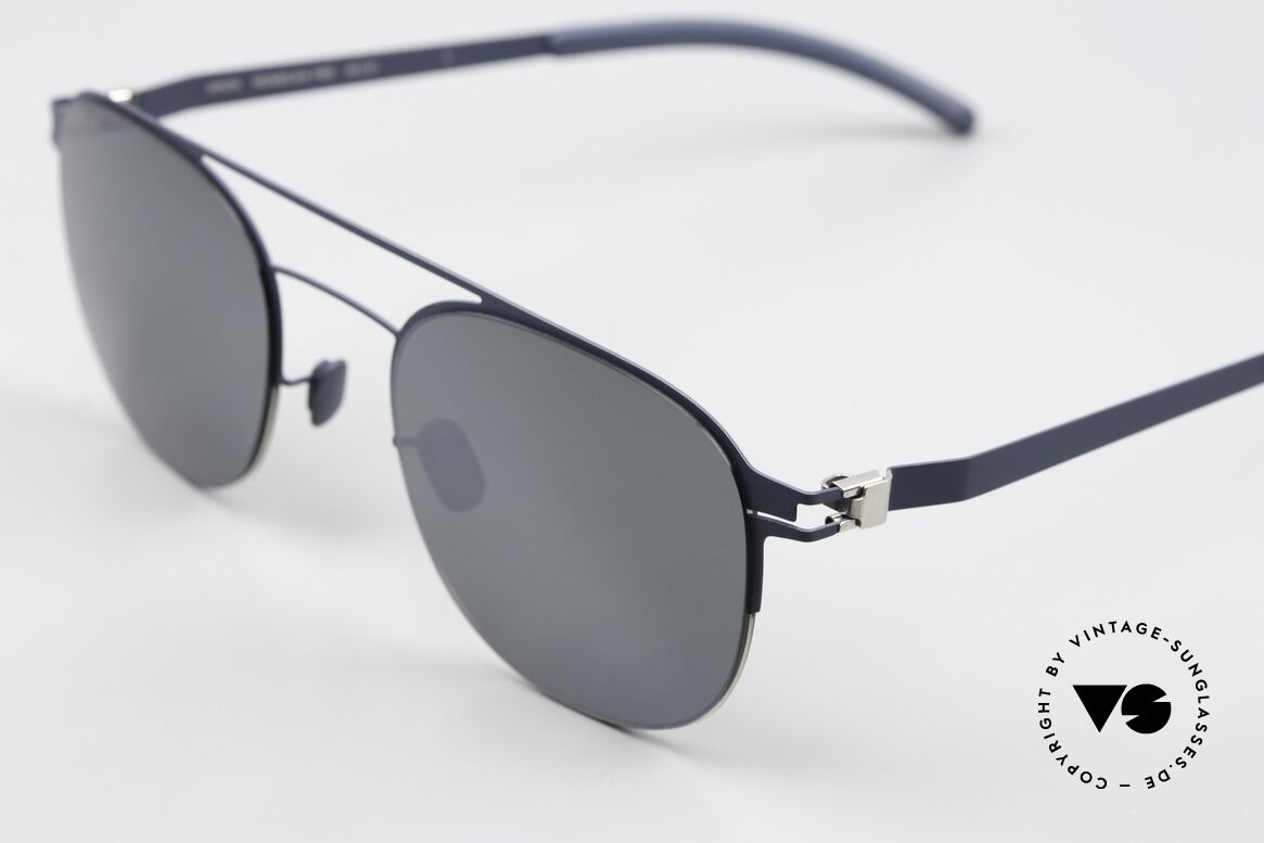 Mykita Park Silver Navy Light Silver Flash, wohlbekannte Spitzenqualität - leicht verspiegelt!, Passend für Herren und Damen