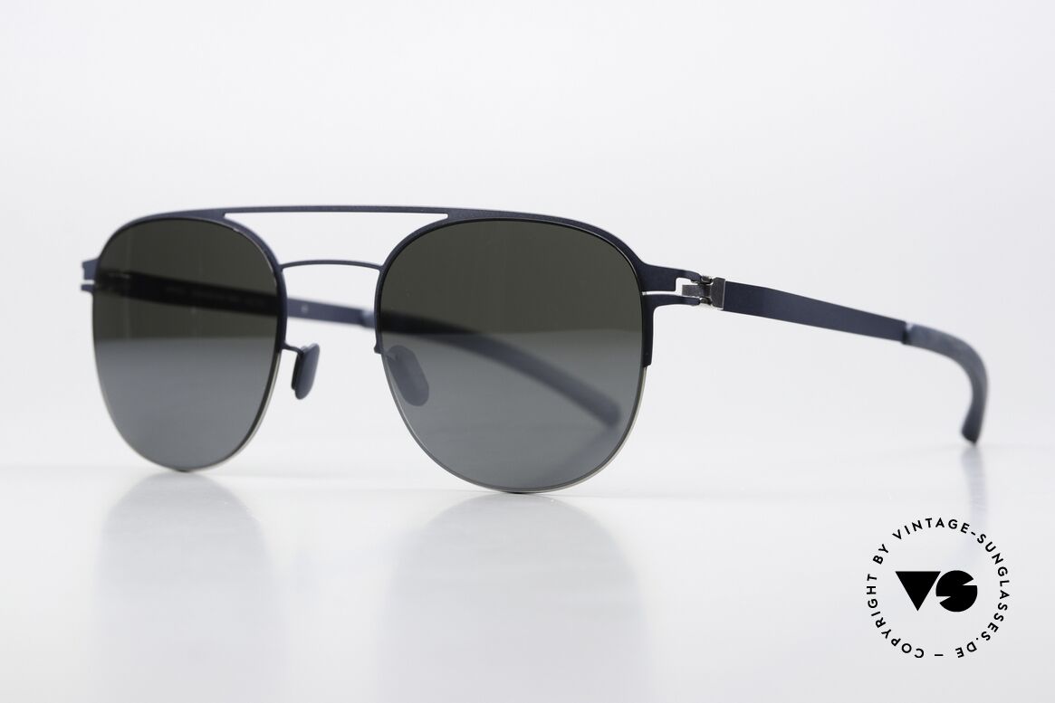 Mykita Park Silver Navy Light Silver Flash, Color Code 091 ist = "Silver Navy Light Silver Flash", Passend für Herren und Damen