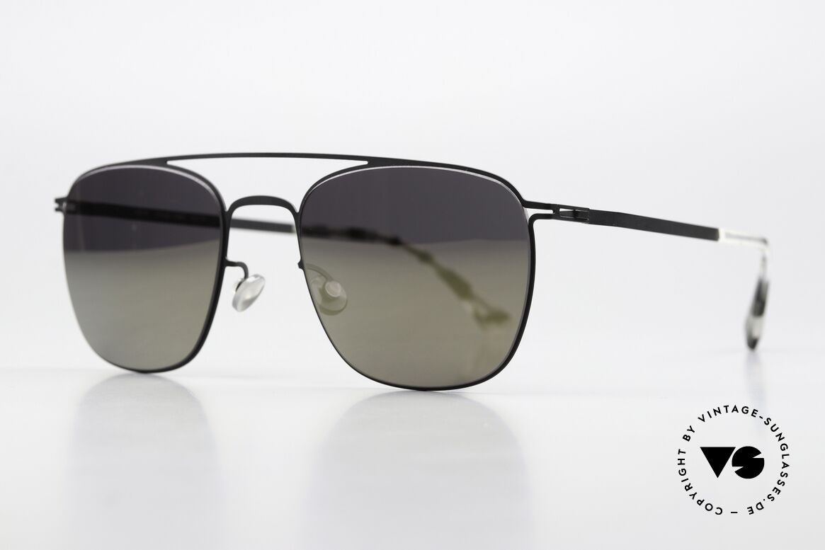 Mykita Torge Verspiegelte Sonnengläser, Farbe 002: schwarz, mit verspiegelten Sonnengläsern, Passend für Herren und Damen