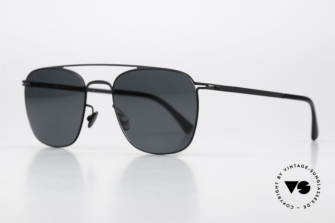 Mykita Torge Klassische Brille In Schwarz, col. 002: schwarz, mit polarisierenden Sonnengläsern, Passend für Herren und Damen