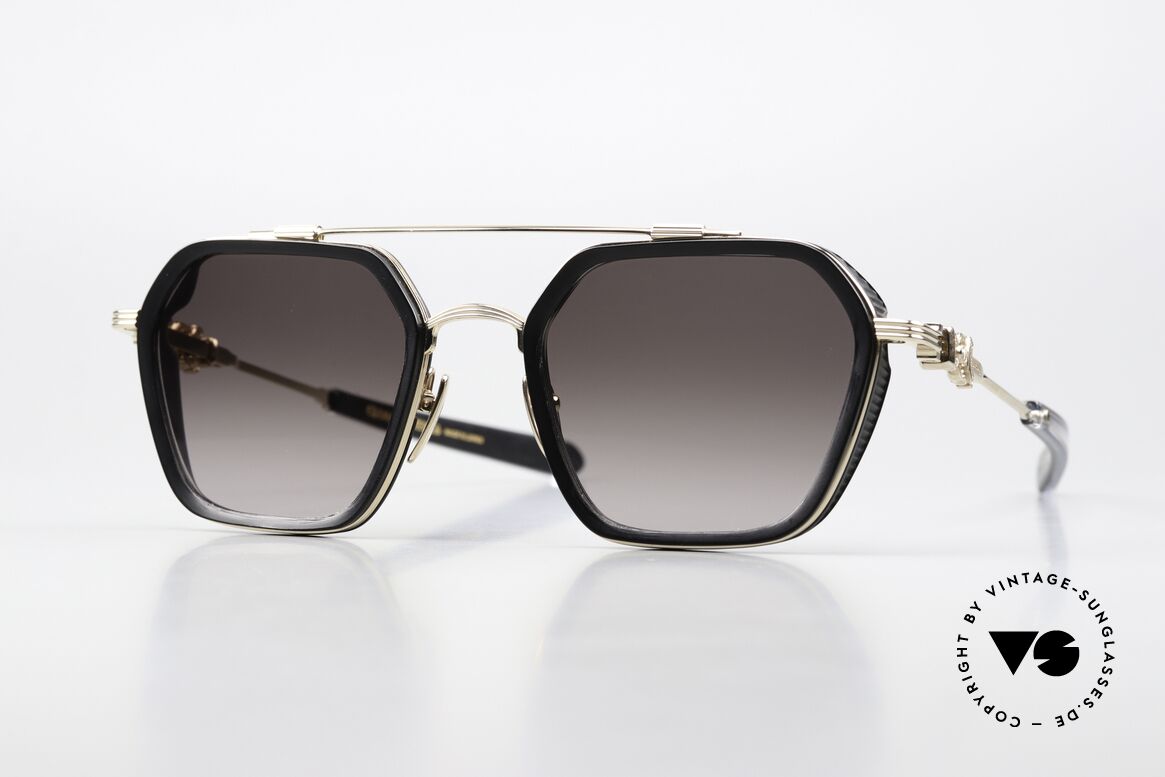 Chrome Hearts Hotation Titan Sonnenbrille Vergoldet, CHROME HEARTS Sonnenbrille, HOTATION, Passend für Herren und Damen