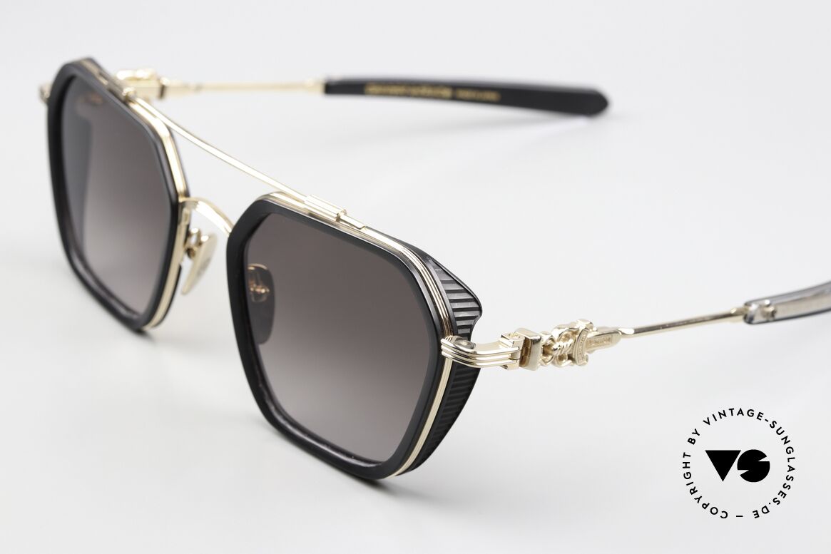 Chrome Hearts Hotation Titan Sonnenbrille Vergoldet, mit den typischen Chrome Hearts Insignien, Passend für Herren und Damen