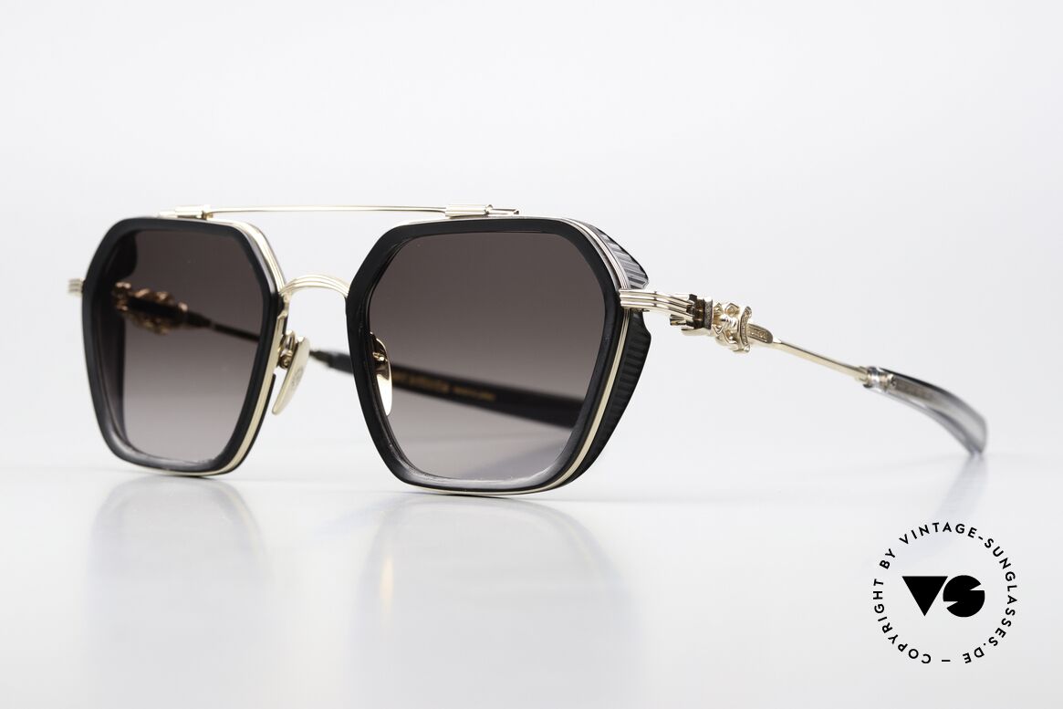 Chrome Hearts Hotation Titan Sonnenbrille Vergoldet, hochwertige Titanium-Fassung; m.i. Japan, Passend für Herren und Damen