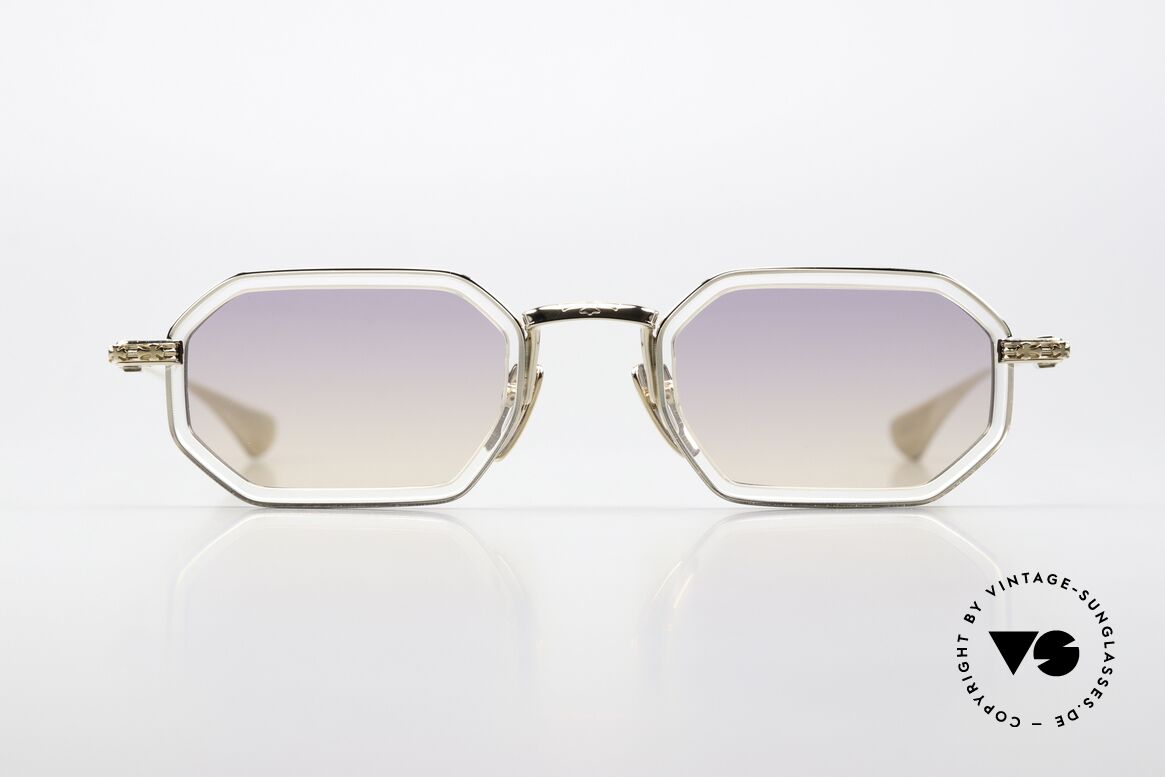 Chrome Hearts Stylida Luxus-Sonnenbrille Achteckig, kristall & 18kt vergoldet (CRYSTAL/GLD), Passend für Herren und Damen