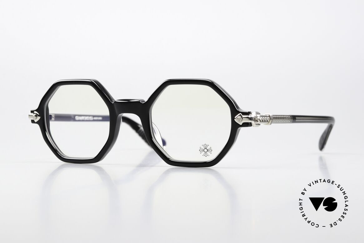 Chrome Hearts Clitco Luxusbrille Achteckig Black, achteckige Chrome Hearts Brille, CLITCO, Passend für Herren und Damen