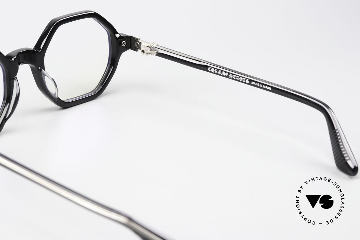 Chrome Hearts Clitco Luxusbrille Achteckig Black, Größe: medium, Passend für Herren und Damen