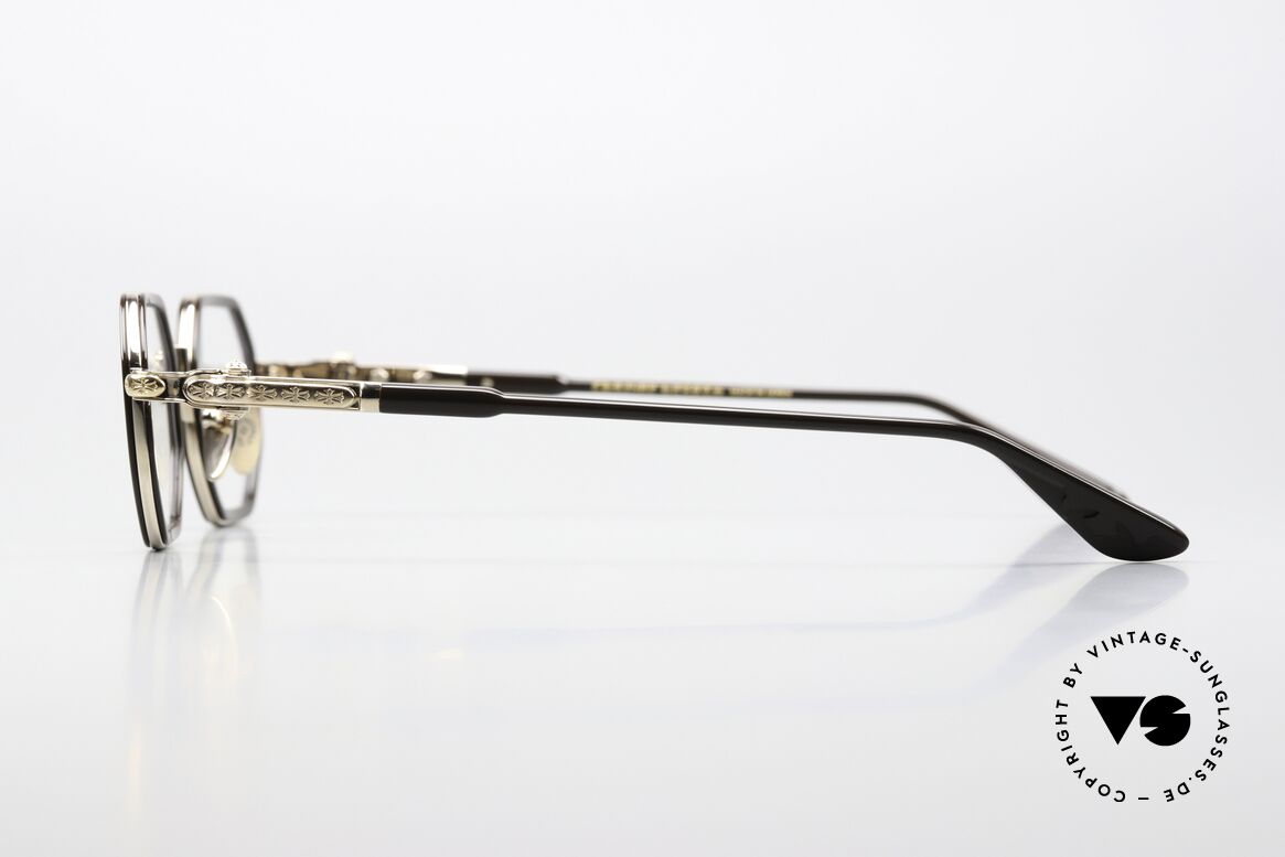 Chrome Hearts Tatters Luxusbrille Achteckig Gold, orig. Chrome Hearts DEMOgläser, Gr. 45-23, Passend für Herren und Damen
