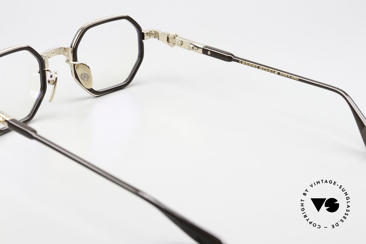 Chrome Hearts Tatters Luxusbrille Achteckig Gold, Größe: small, Passend für Herren und Damen