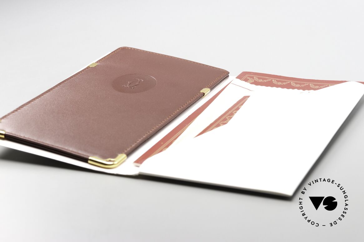 Cartier_ Leather Case Etui Für Brille Sonnenbrille, Putztuch, Zertifikat, Booklet, ehem. Händlerliste, Passend für Herren und Damen