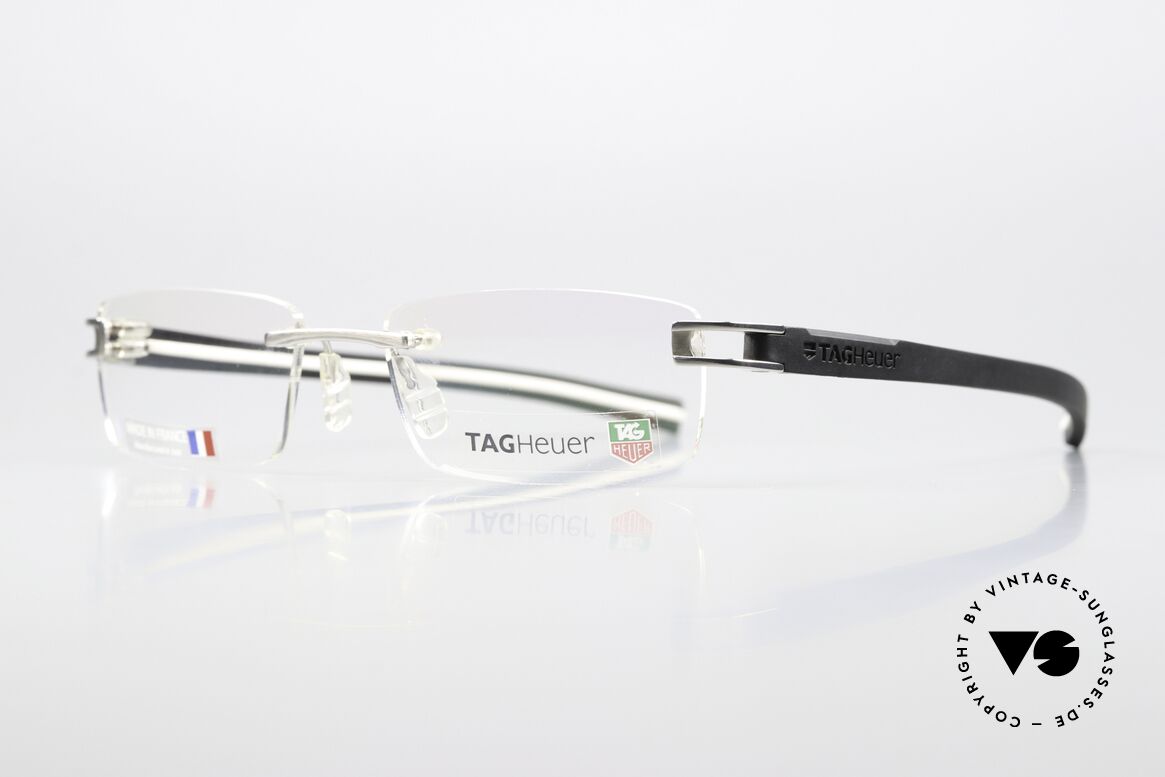 Tag Heuer 7643 Fold Avantgarde Brille Randlos, die Bügel aus Edelstahl sind leicht und bequem, Passend für Herren