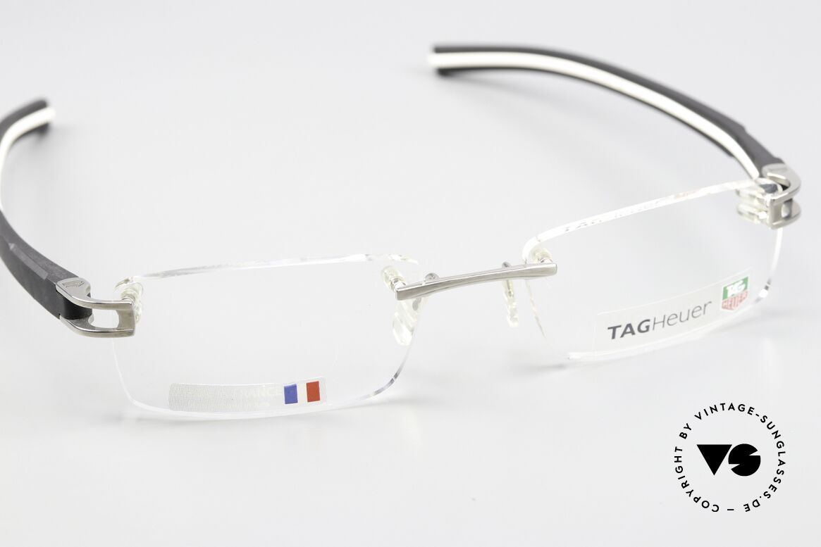 Tag Heuer 7643 Fold Avantgarde Brille Randlos, ungetragene vintage Rarität (made in FRANCE), Passend für Herren