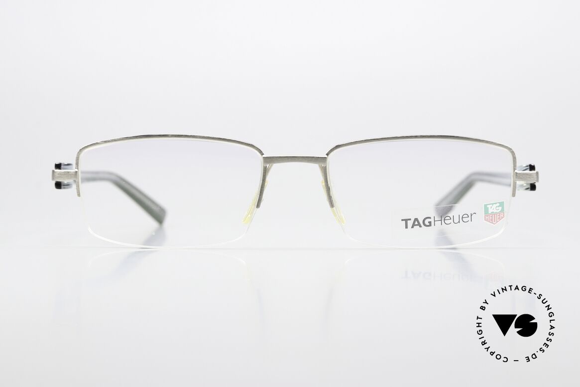 Tag Heuer 8204 Trends Made in France Old Original, halb randlose Nylor-Brille mit Federscharnieren, Passend für Herren
